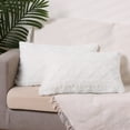 thumbnail image 1 of REGALWOVEN Short Plush Decorative Throw Pillow Covers Set of 2 for Living Room White 18" x 18", 1 of 5