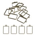 thumbnail image 1 of Uxcell Short Rectangle Alloy Open Back Bezel Pendants DIY Hollow Frame, Bronze 50 Pack, 1 of 5