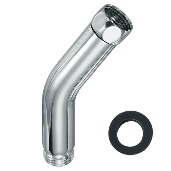 Uxcell Shower Arm Elbow Adapter, 135 G1/2 Connector Universal Stainless Steel Shower Head Extension for Bathroom Handheld Wall-mounted Head, Medium Silver