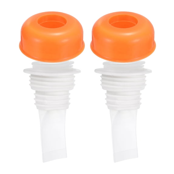 Uxcell Shower Floor Drain Backflow Preventer, One Way Valve Sewer Core, Orange 2Pack