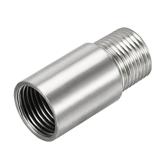 Uxcell Shower Head Extension Arm Stainless Steel 1/2PT Male to 1/2PT Female Thread Cast Pipe Fitting Coupler 50mm