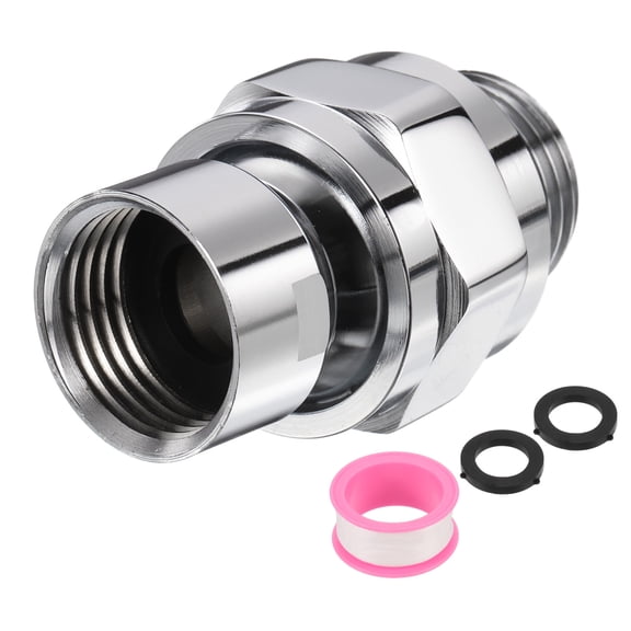 Uxcell Shower Head Swivel Adapter Solid Brass Adjustable Shower Arm Connector