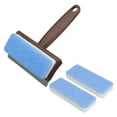 thumbnail image 1 of Uxcell Shower Squeegee Cleaning Kit with Sponge & 2 Extra Replacement Head Brown Handle, 1 of 5