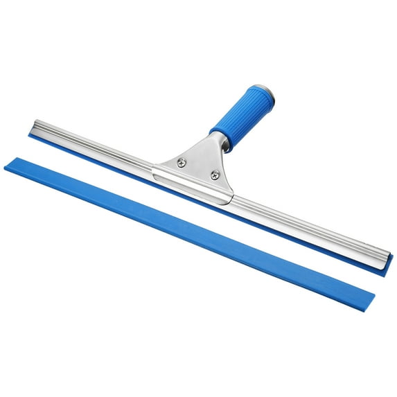 Uxcell Shower Squeegee Window Cleaning Tool with Replacement Rubber 16 Inch Blue