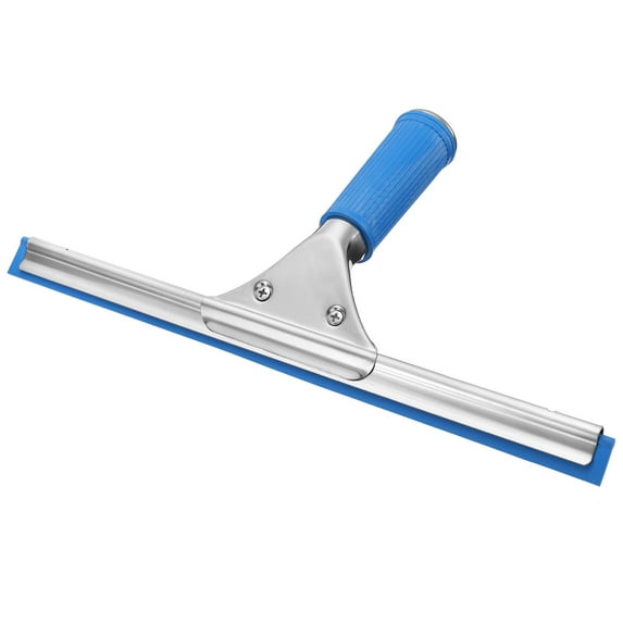 Uxcell Shower Window Squeegee Stainless Steel All Purpose Cleaning Tool 11.81 Inch Blue