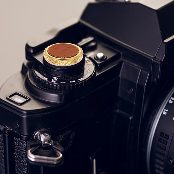 Uxcell Shutter Button (Brown) - Upscale Delicate, Camera Soft Release Button Brass Threaded Soft Release, for Fuji