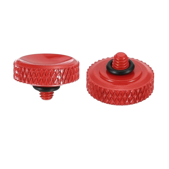 Uxcell Shutter Release Button Soft Shutter Release Button Copper Camera Shutter Button Carved, Red 2 Pack