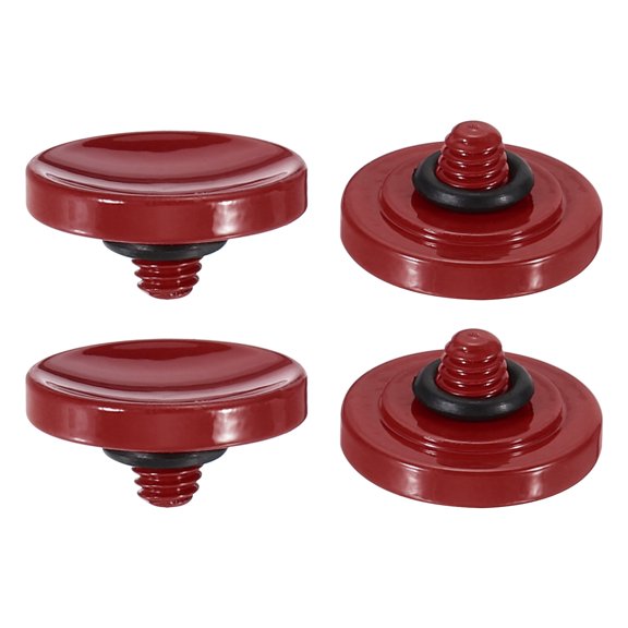 Uxcell Shutter Release Button Soft Shutter Release Button Copper Camera Shutter Button Concave, Dark Red 4 Pack