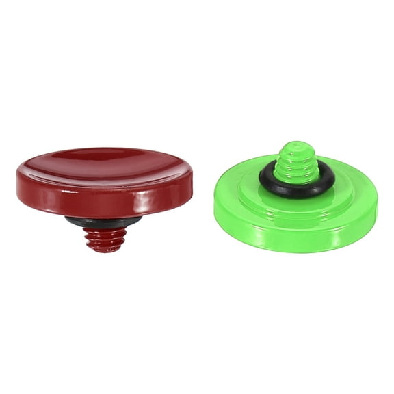 Uxcell Shutter Release Button Soft Shutter Release Button Copper Camera Shutter Button Concave, Dark Red/Green 2 Pack