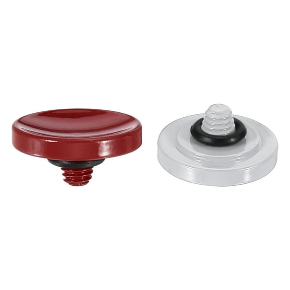 Uxcell Shutter Release Button Soft Shutter Release Button Copper Camera Shutter Button Concave, Dark Red/Silver 2 Pack