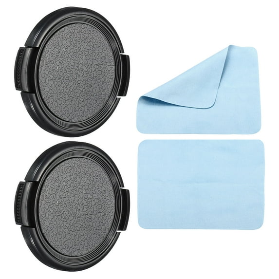 Uxcell Sides Pinch Front Lens Cover Dust Camera Lens Cap for Lens with 46mm Thread, 2 Pack