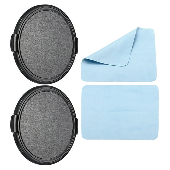 Uxcell Sides Pinch Front Lens Cover Dust Camera Lens Cap for Lens with 77mm Thread, 2 Pack