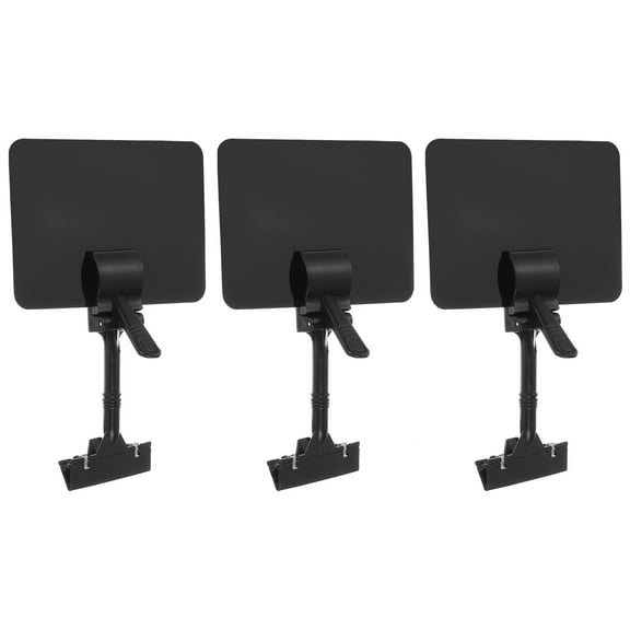 Uxcell Sign Holder Clip 6"x 3", Double Head Swivel Sign, Rotating Erasable Price Display Holder, Black 3 Pcs