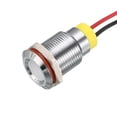 thumbnail image 1 of Uxcell Signal Indicator Light AC/DC 12V 12mm/0.47'' White LED Metal Shell, 1 of 5