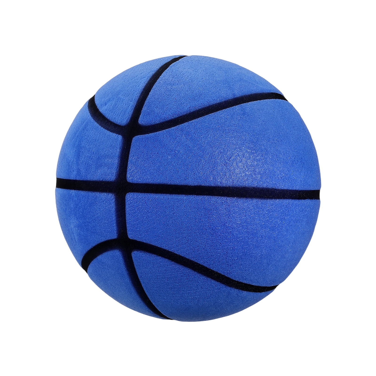 Uxcell Silent Basketball, Size 3 (7.1") Quiet Basketball High Density Foam No Noise 3D Sculpted Groove Bouncing Ball with Net Bag & Blue - Fit for (Indoor Training/Dribbling Practice)