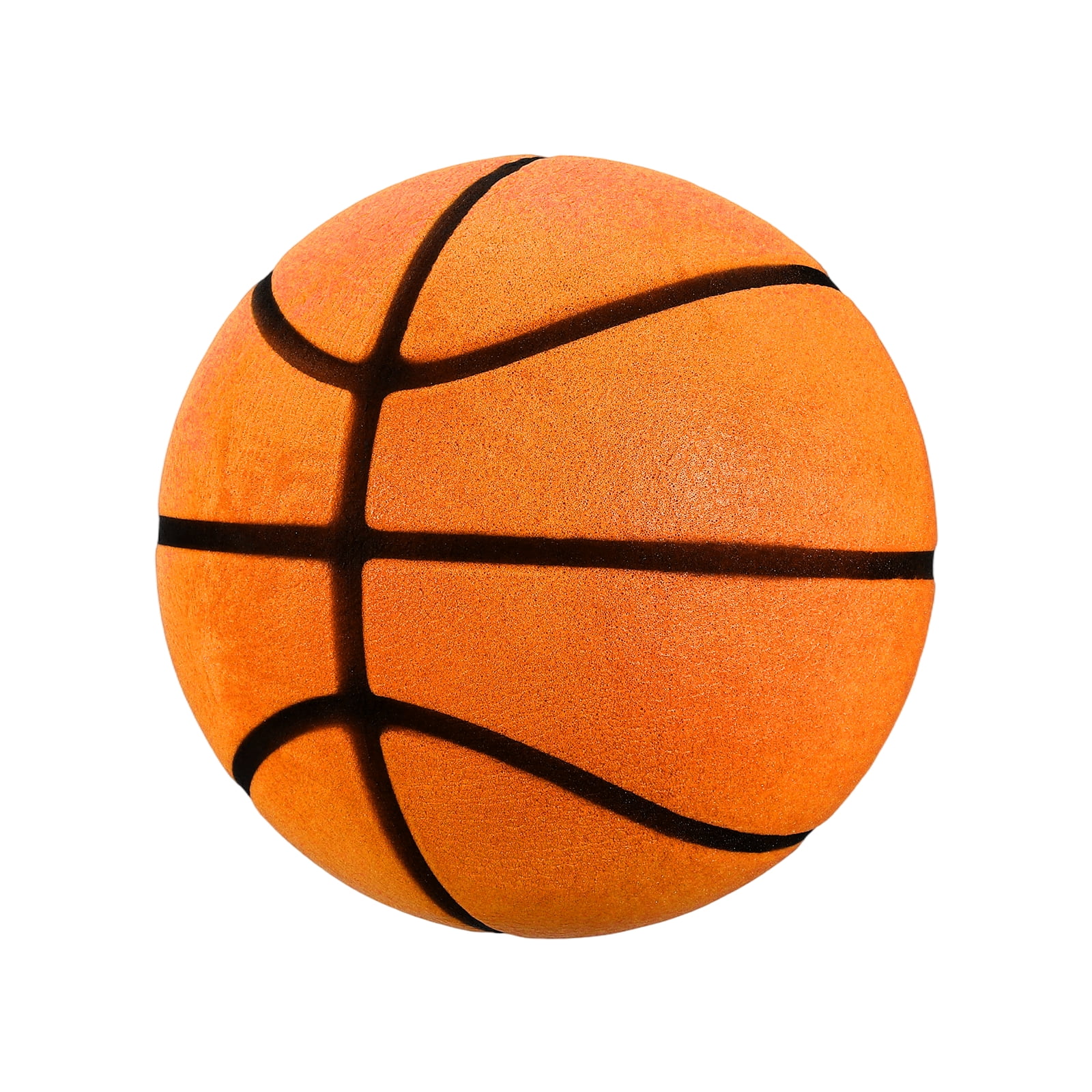 Uxcell Silent Basketball, Size 3 (7.1") Quiet Basketball High Density Foam No Noise 3D Sculpted Groove Bouncing Ball with Net Bag & Orange - Fit for (Indoor Training/Dribbling Practice)