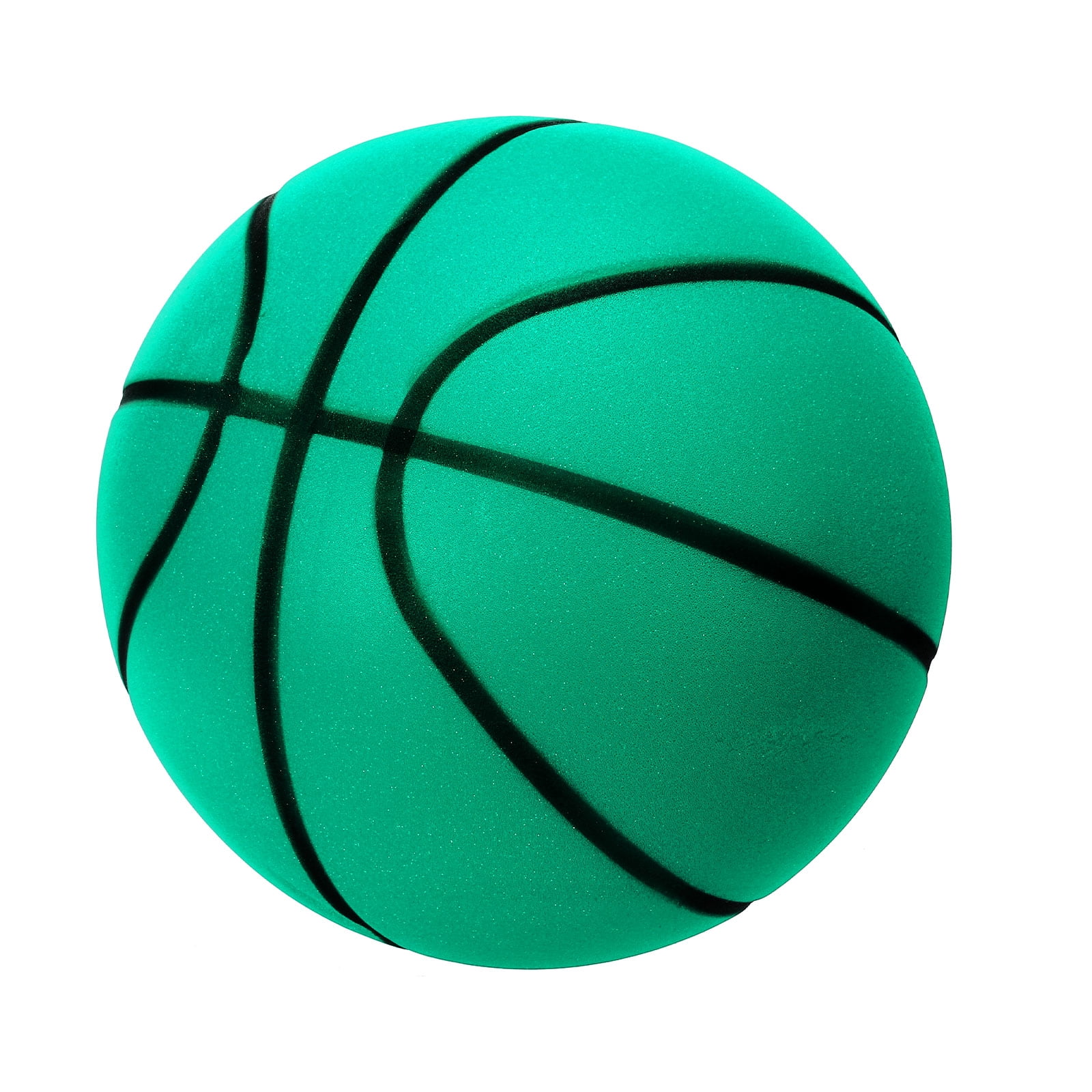 Uxcell Silent Basketball 8.3" No Noise High-Density Foam Dribbling Indoor Basketball with Net Bag forIndoor Sport Green