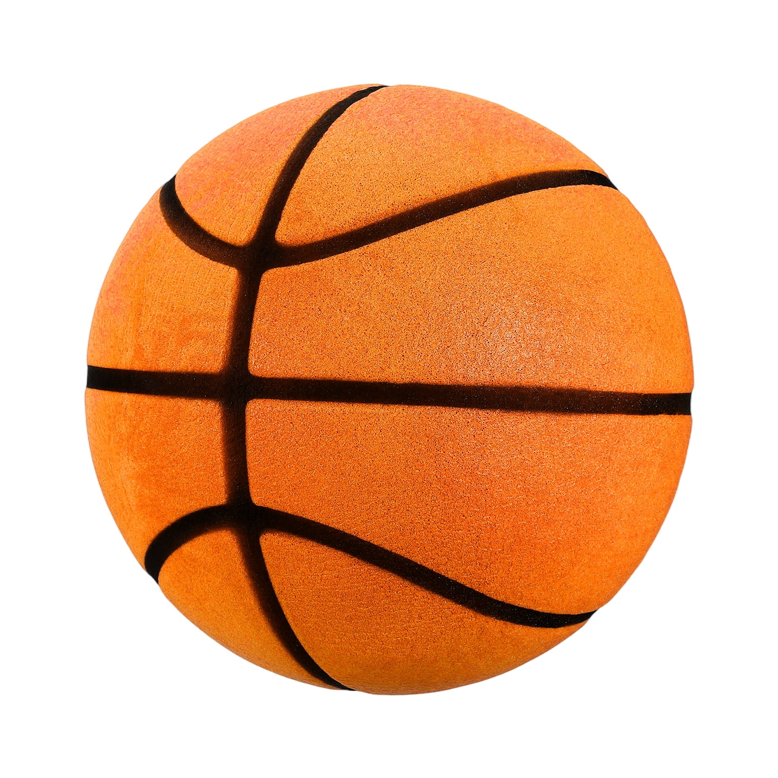 Uxcell Silent Basketball, Size 5 (8.3") Quiet Basketball High Density Foam No Noise 3D Sculpted Groove Bouncing Ball with Net Bag & Orange - Fit for (Indoor Training/Dribbling Practice)