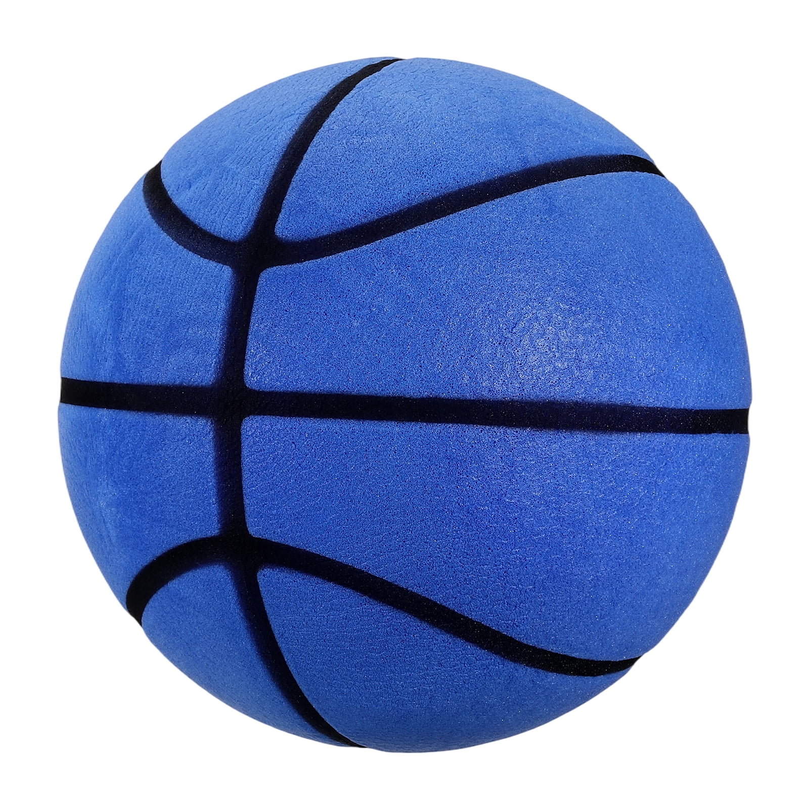 Uxcell Silent Basketball, Size 7 (9.4") Quiet Basketball High Density Foam No Noise 3D Sculpted Groove Bouncing Ball with Net Bag & Blue - Fit for (Indoor Training/Dribbling Practice)