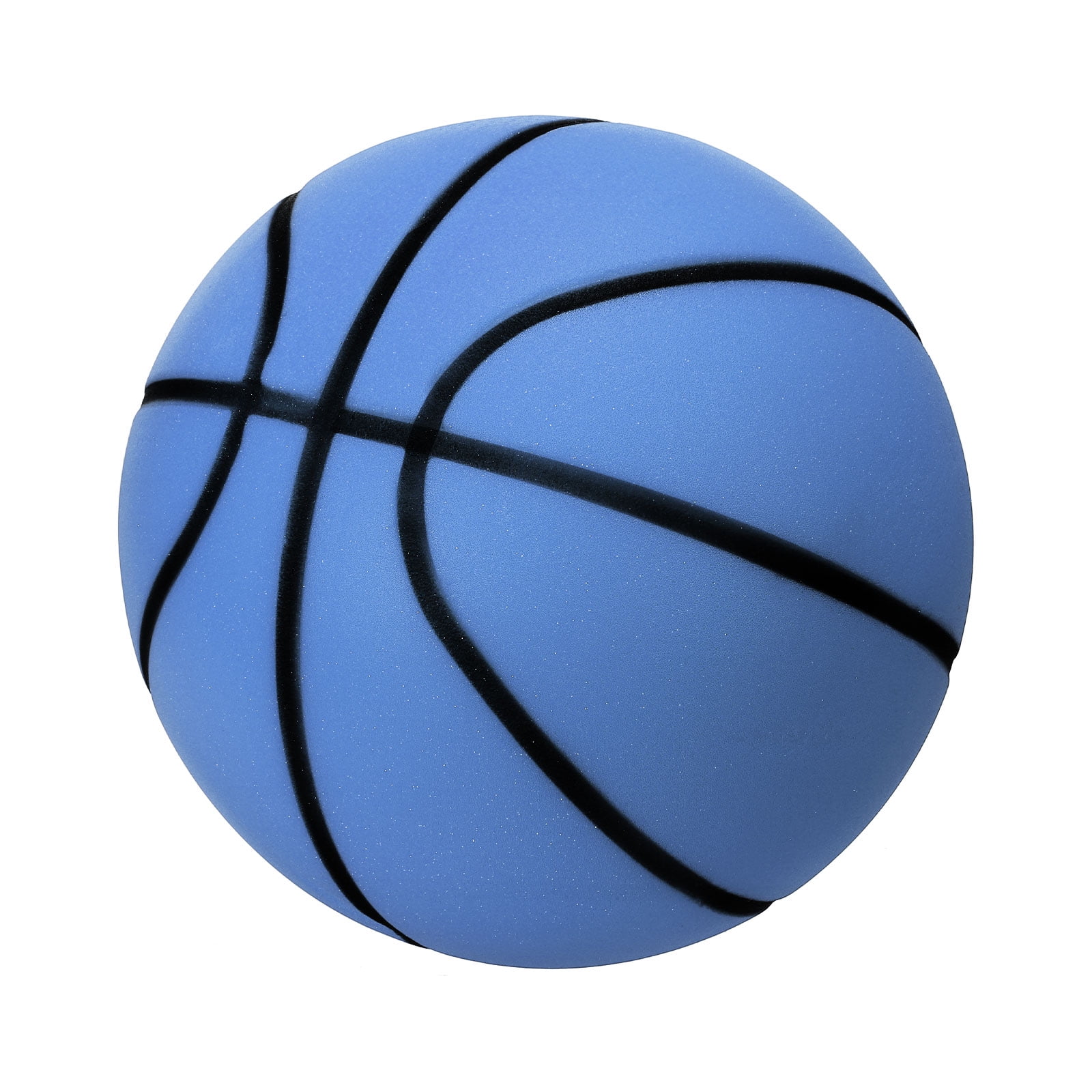 Uxcell Silent Basketball 9.5" No Noise High-Density Foam Dribbling Indoor Basketball with Net Bag forIndoor Sport Blue