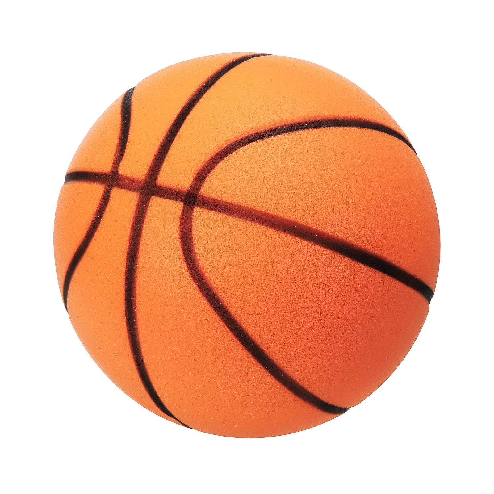 Uxcell Silent Basketball 9.5" No Noise High-Density Foam Dribbling Indoor Basketball with Net Bag forIndoor Sport Orange