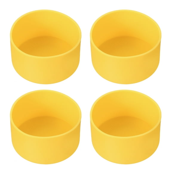 Uxcell Silicone Boot, 4pcs Bottom Sleeve Protector Sleeve, Yellow