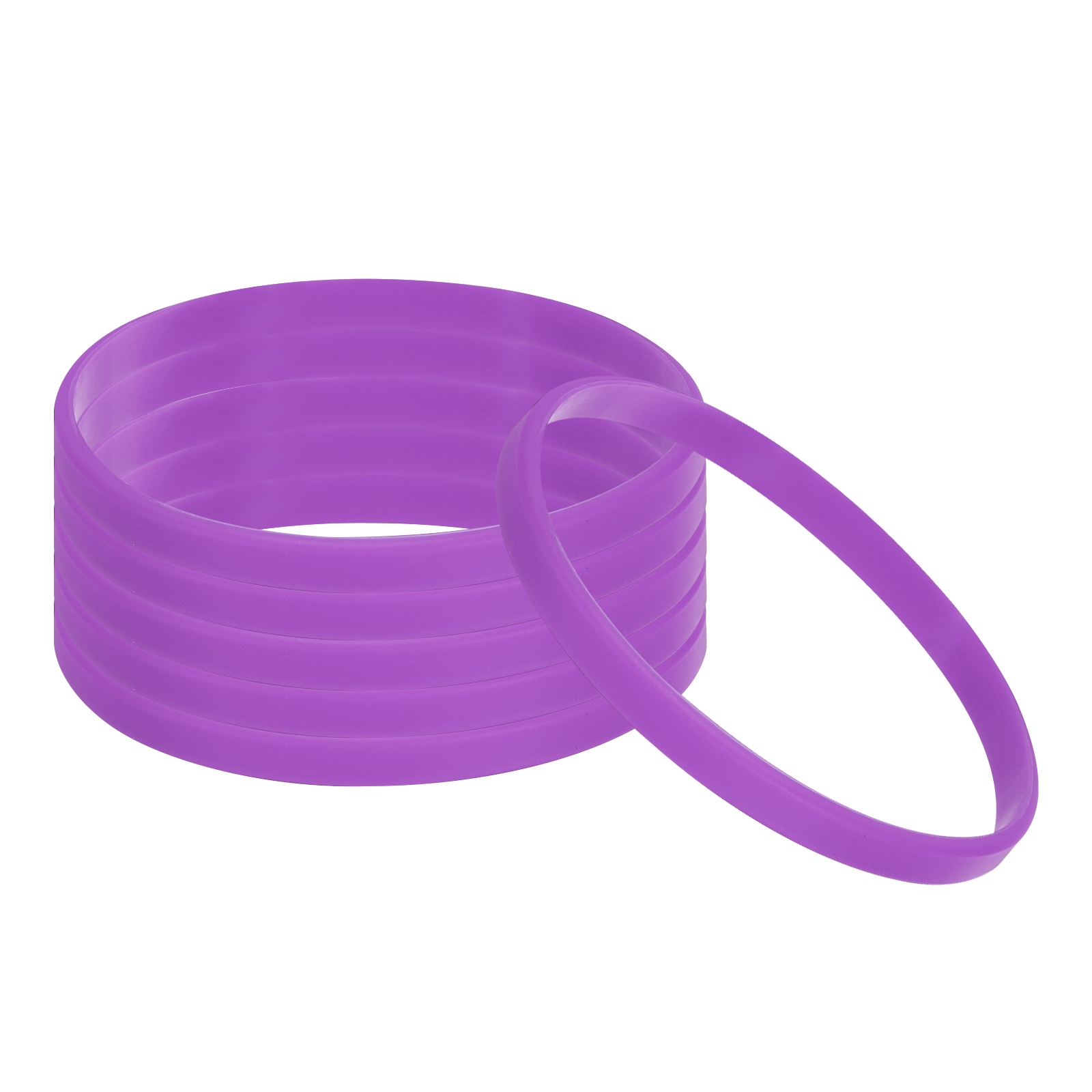 Uxcell Silicone Bracelets Rubber Wristbands Blank Stretch Sports Bands ...