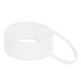 thumbnail image 1 of Uxcell Silicone Bracelets Luminous Rubber Wristbands Blank Stretch Sports Bands White 6 Pack, 1 of 1