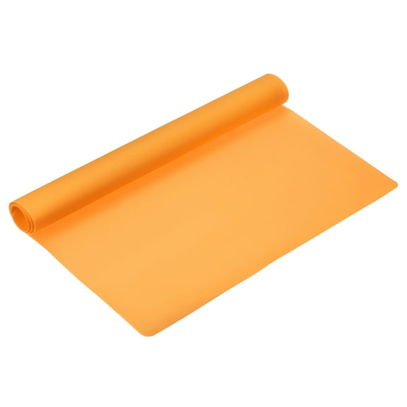Uxcell Silicone Counter Mat Heat Resistant Mat 23.2x15.5inch Orange, for Counter Top, Tableware, Desk Mat