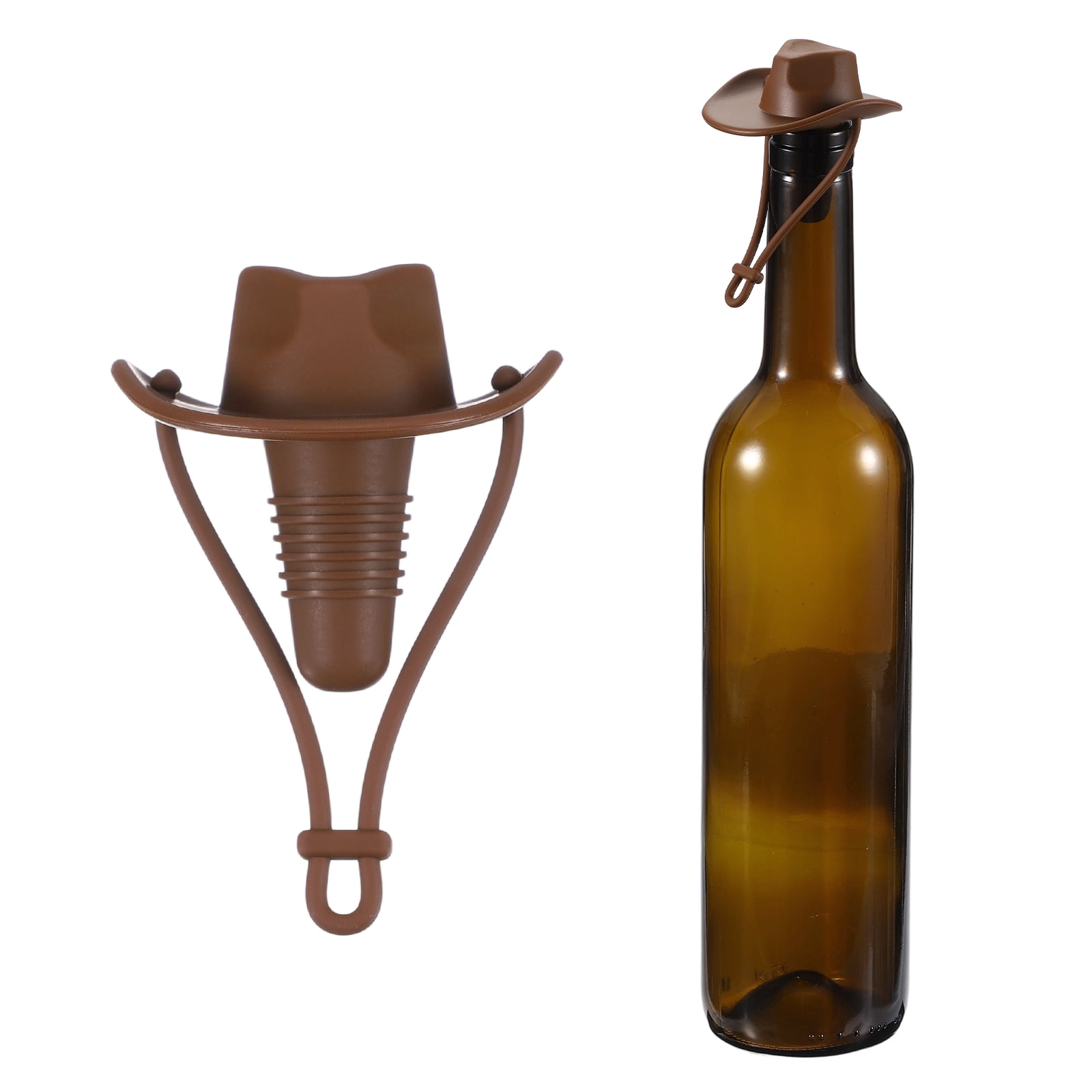 Uxcell Silicone Cowboy Hat Wine Stopper, Reusable Fun Wine Stoppers ...