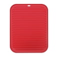 thumbnail image 1 of Uxcell Silicone Dish Drying Mat, 12" x 9" Reusable Sink Drain Pad Heat Resistant Non-Slipping for Kitchen Counter - Red, 1 of 5