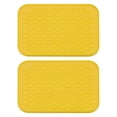 thumbnail image 1 of Uxcell Silicone Dish Drying Mat Set, 2 Pcs 8.5" x 6" Under Sink Drain Pad Heat Resistant Suitable for Kitchen - Yellow, 1 of 5