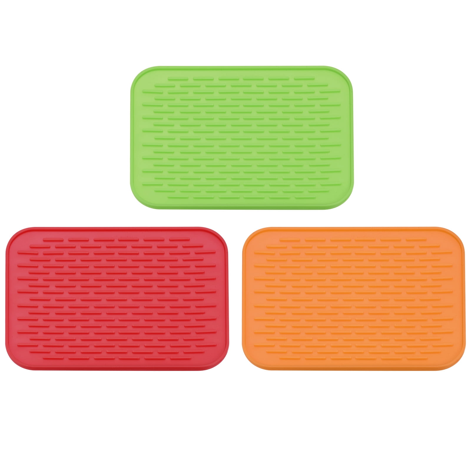 Set of (3) 8 W x 17 L Silicone Drying Mats 