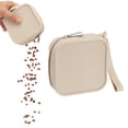 thumbnail image 1 of Uxcell Silicone Dog Treat Pouch, Auto Closure, Pocket Size, Portable Walking Bag for Dog and Cat 4x4 Inch (Beige, 1Pcs ), Intended for Pet Travel / Training / Walking, 1 of 7