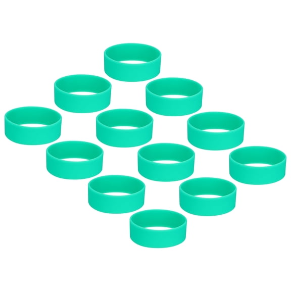 Uxcell Silicone Elastic Sublimation Tumblers Holder Ring Bands, Green 12Pcs