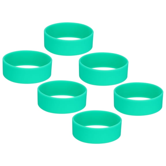 Uxcell Silicone Elastic Sublimation Tumblers Holder Ring Bands, Green 6Pcs