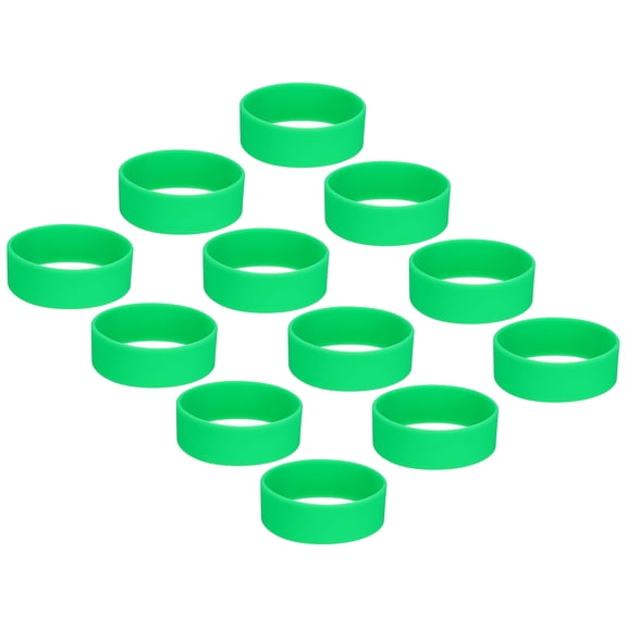 Uxcell Silicone Elastic Sublimation Tumblers Holder Ring Bands, Light Green 12Pcs
