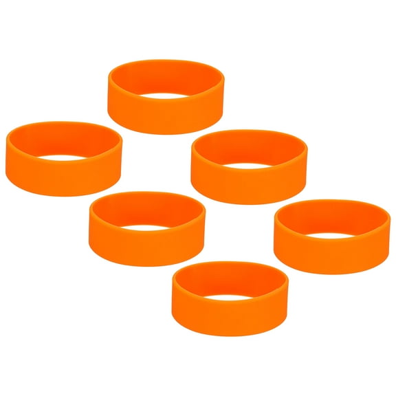 Uxcell Silicone Elastic Sublimation Tumblers Holder Ring Bands, Orange 6Pcs