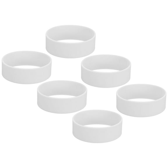 Uxcell Silicone Elastic Sublimation Tumblers Holder Ring Bands, White 6Pcs