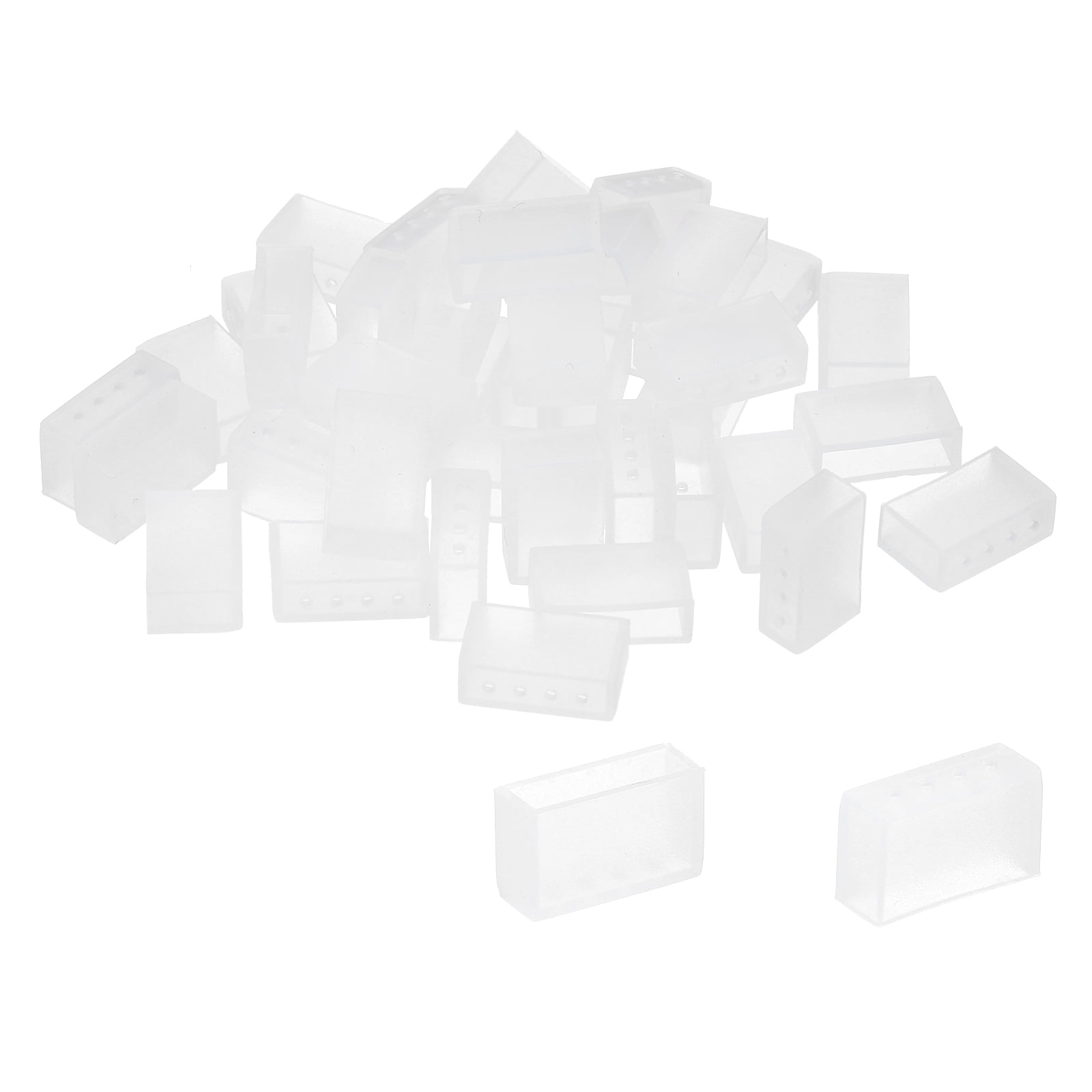 Uxcell Silicone End Cap Plug Cover, 40pcs IP67 Waterproof with 4 Holes ...