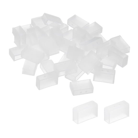 Uxcell Silicone End Cap Plug Cover, 80pcs IP67 Waterproof Fit 12mm Wide LED Strip Light, (Non Hole and 2 Holes)