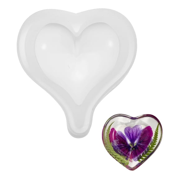 Uxcell Silicone Jewelry Mould, Heart Resin Jewelry Silicone Casting Mould for Epoxy Resin Casting DIY Craft Making Earring Necklace Pendant, White