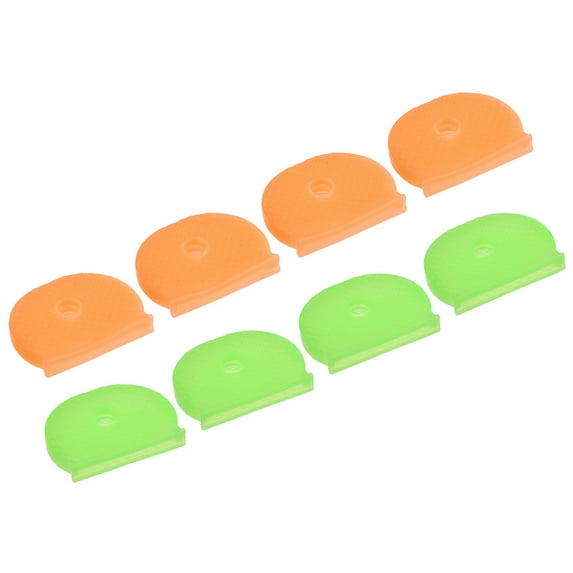 Uxcell Silicone Keys ID Sleeve Identifier Key Cap Cover Tags, Green Orange 16 Pack