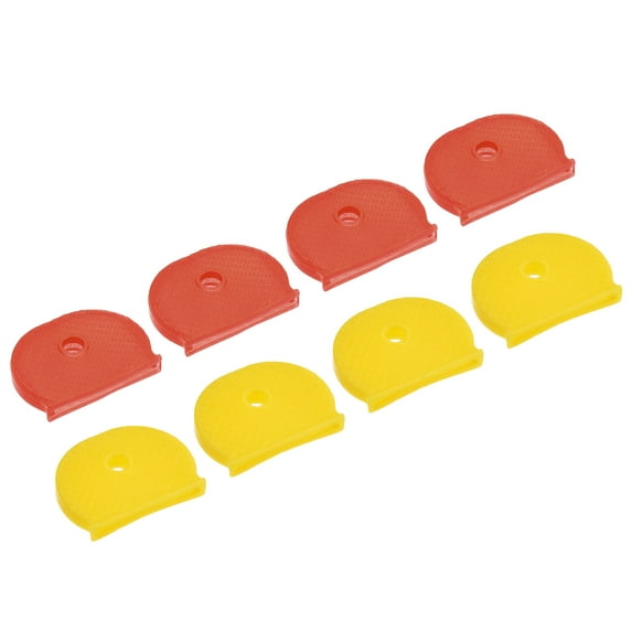 Uxcell Silicone Keys ID Sleeve Identifier Key Cap Cover Tags, Red Yellow 16 Pack