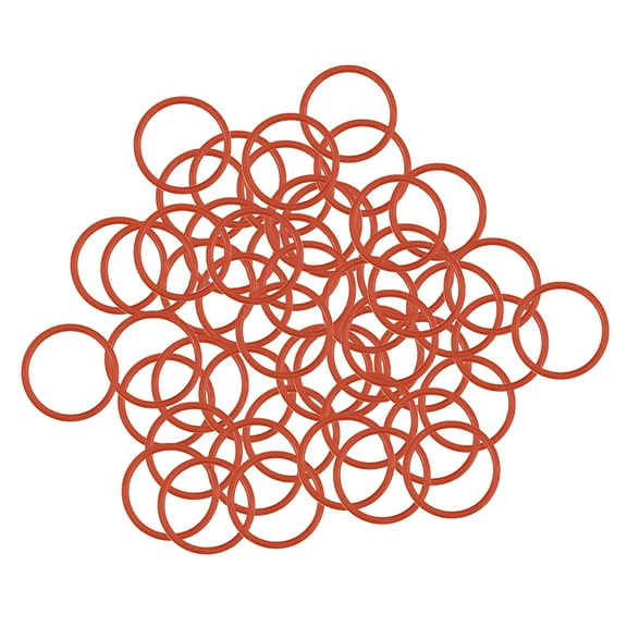 Uxcell Silicone O-Rings 12mm OD, 10mm Inner Diameter, 1mm Width, Seal Gasket Red 50pcs
