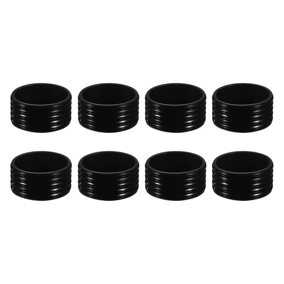 Uxcell Silicone Racquet Grip Band Ring, Anti-Slip Racquet Rubber Rings, Absorbent Overgrip 8 Pcs & Black -Fitting for (Badminton /Pickleball/Tennis Rackets)