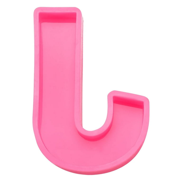 Silicone Resin Letter Mold 3D Mold for Epoxy Resin Art Large L Pink 4inch