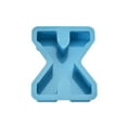 thumbnail image 1 of Uxcell Silicone Resin Letter Mold 3D Alphabet Letter Mold for Epoxy Resin Art, DIY Crafts Large X Blue 4inch, 1 of 4