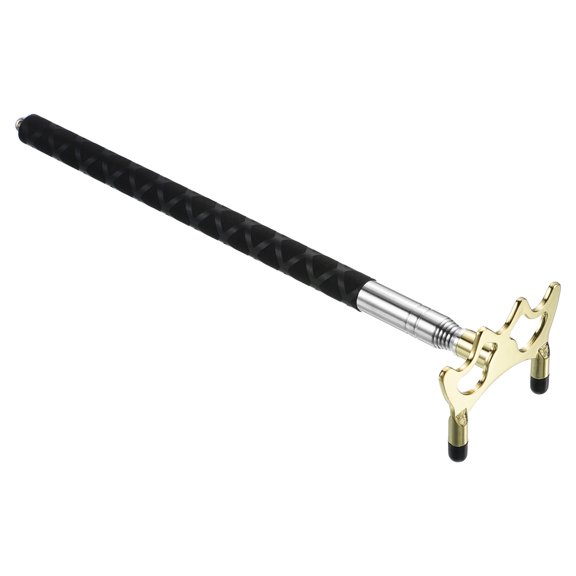 Uxcell Silicone Retractable Billiards Pool Cue Stick Bridge with Low Bridge Head Gold