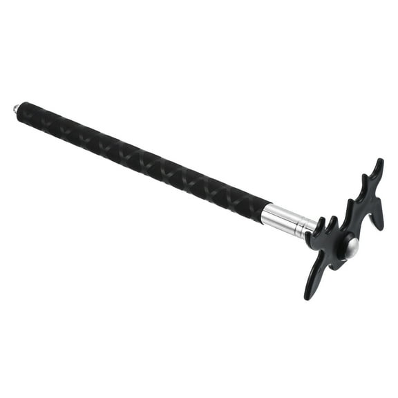 Uxcell Silicone Retractable Billiards Pool Cue Stick Bridge with Removable Plastic Bridge Head, Black